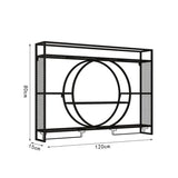 Luxury Metal Bar Cabinet Wine Spice Rack Open