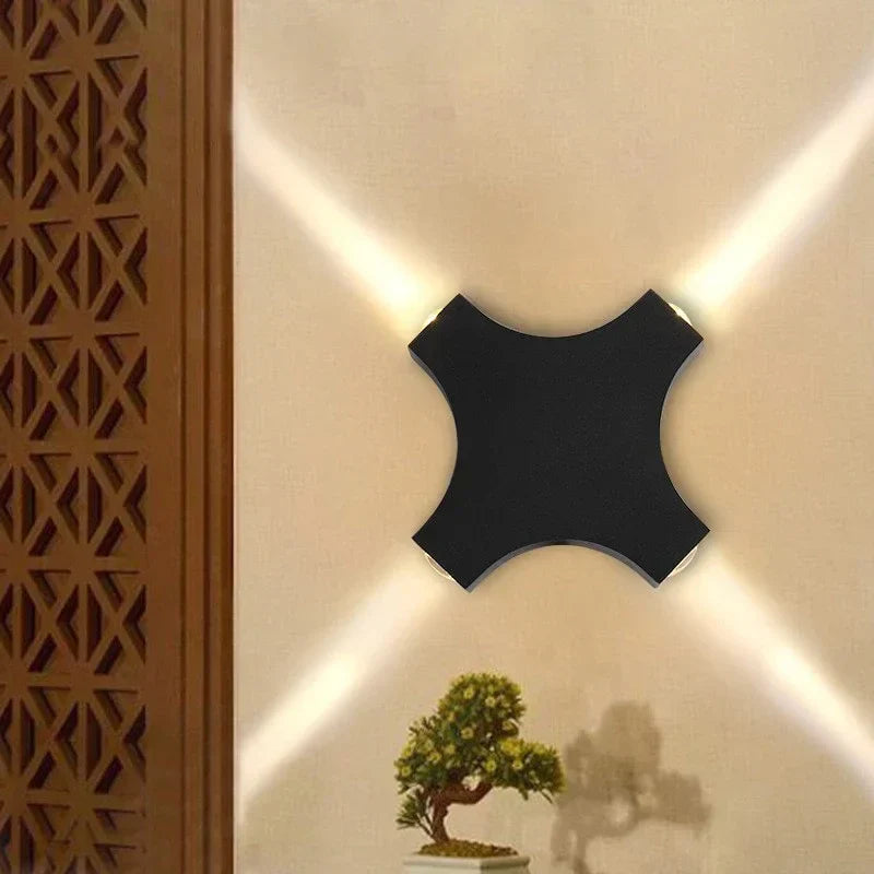 Cross Star Light Outdoor Porch Lights LED Garden