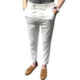 Trendy Men Ninth Pants Slim Fit Ninth Trousers