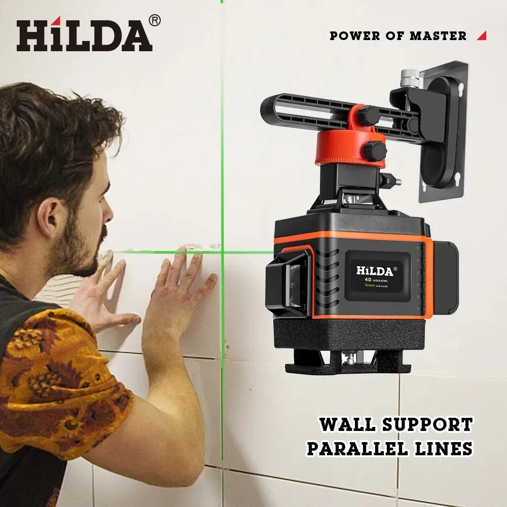 HILDA 16/12Lines 4D Laser Level Green Line SelfLeveling