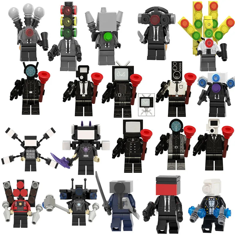 Skibidi Toilet Mini Building Block Anime Action Figure
