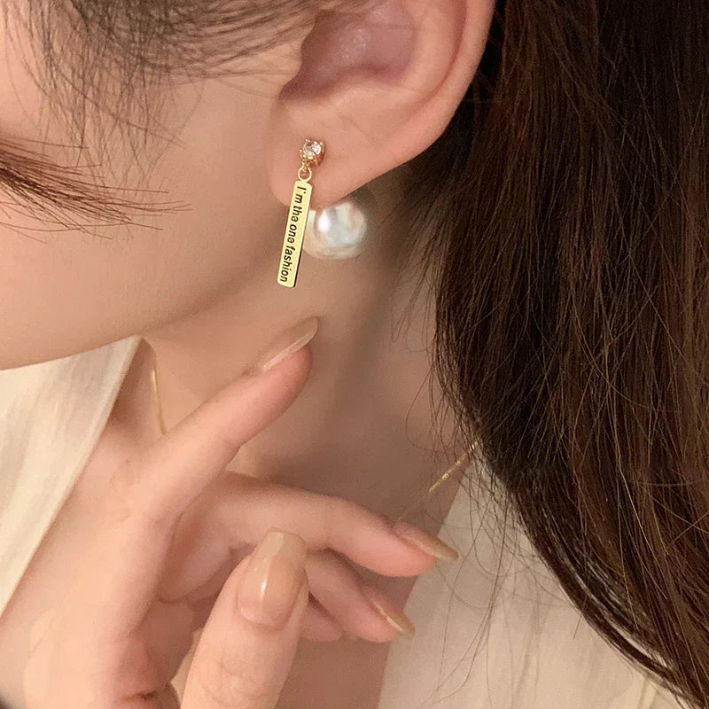 Niche Design Sense French Elegant Pearl Back Hanging