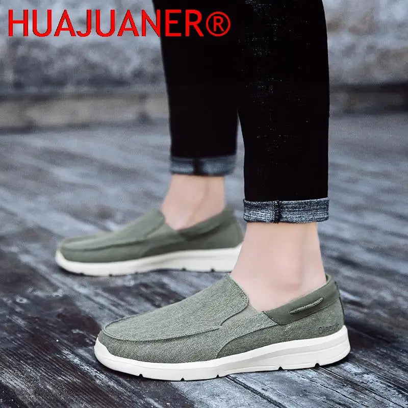 Classic Men Canvas Shoes Men's Mules Shoes Summer Casual Loafers Lightweight Male Footwear Slip on Sneakers Male Big Size 39-47