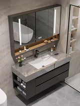 L Light Luxury Bathroom Stone Plate Integrated Bathroom