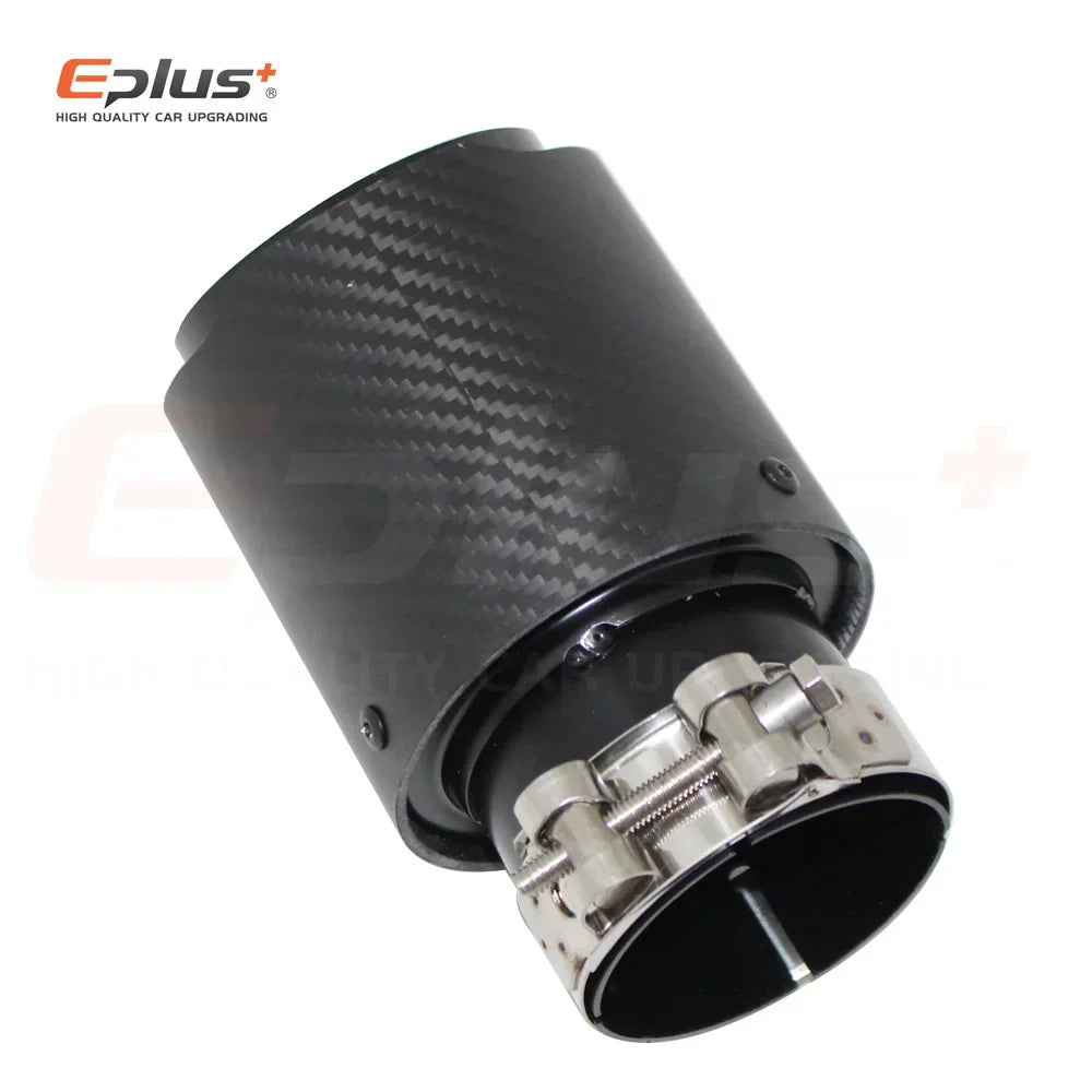 Car Matte Carbon Fibre Exhaust System Muffler Pipe