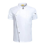 Unisex Chef Jacket Short Sleeve Kitchen Cook Coat