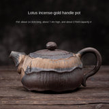 Gilded Iron Glaze Lotus Fragrance Pot Pu'er Tea