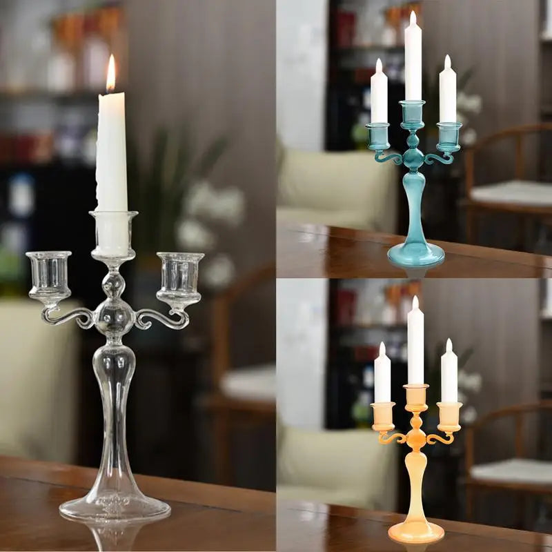 3 Heads Candle Holders Candlestick for Home Decoration