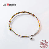 La Monada 23cm 925 Sterling Silver Colorful Rope