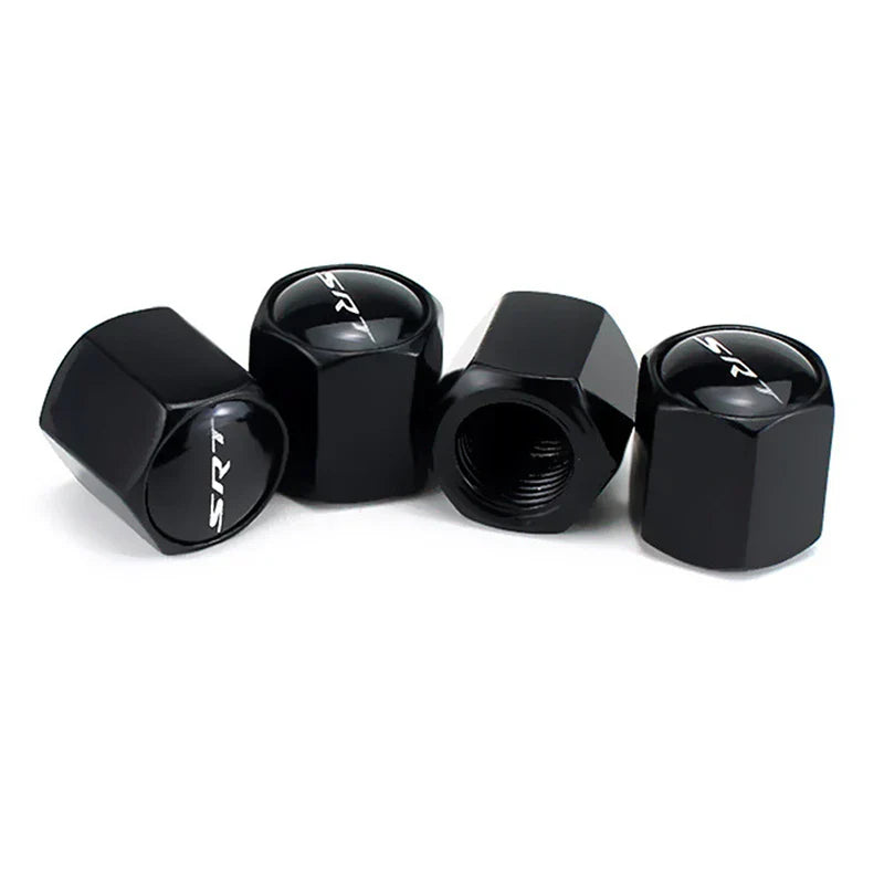 4PC Tire Valve Caps Zinc Alloy Hexagon SRT