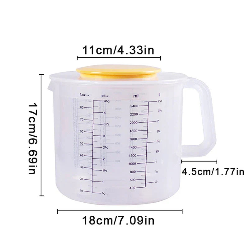 1Pc 2.5L Large Capacity Baking Measuring Cup Scale