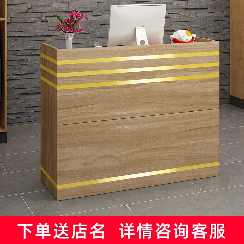 European Curved Reception Desks for Small Shop Front