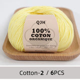 QJH 100% Cotton Yarn, Cotton Baby Sport Weight
