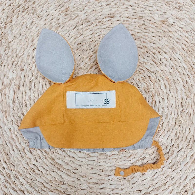 Baby Animal Ears Cute Fisherman Cap Breathable Linen