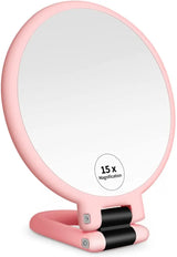 Magnifying Handheld Mirror ,Travel Folding Hand Held Mirror,Double