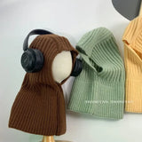 2 in 1 Children Woolen Hats Fashion Balaclava