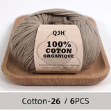 QJH 100% Cotton Yarn, Cotton Baby Sport Weight