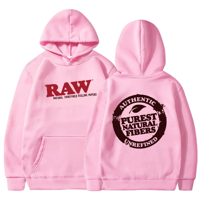 RAW Fashion Hoodie Men's Sweatshirt Polar Fleece Hooded