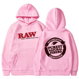 RAW Fashion Hoodie Men's Sweatshirt Polar Fleece Hooded