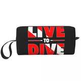 Born To Dive Padi Flag Cosmetic Bag Women