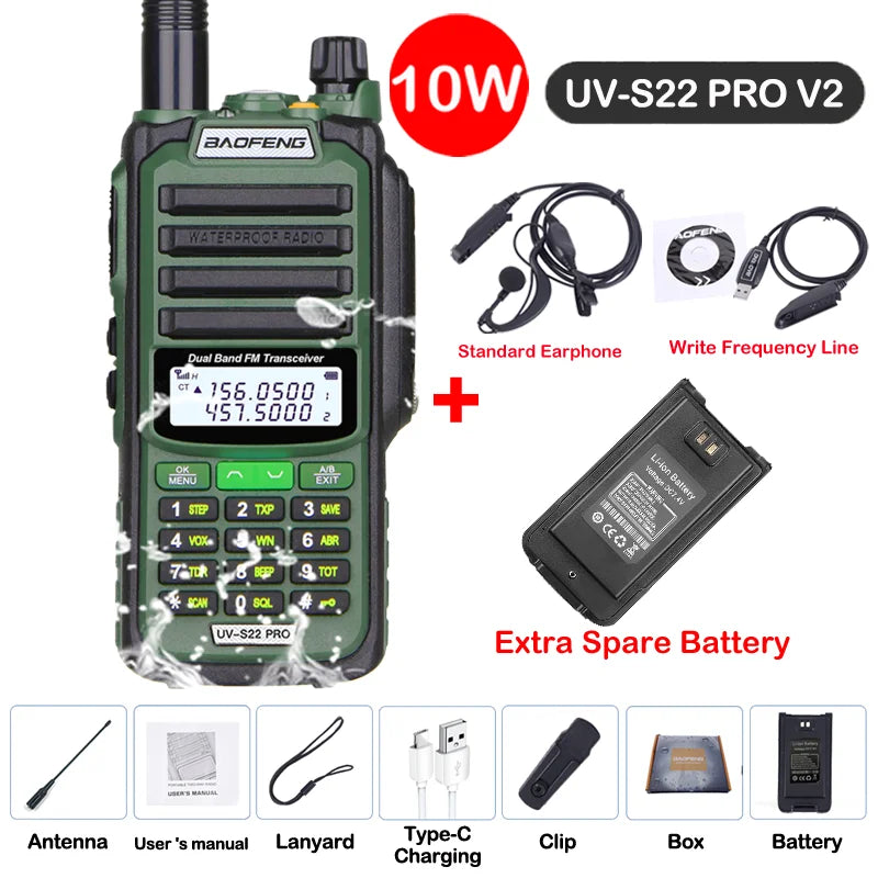 Baofeng UV S22 PRO V2 IP68 Walkie Talkie