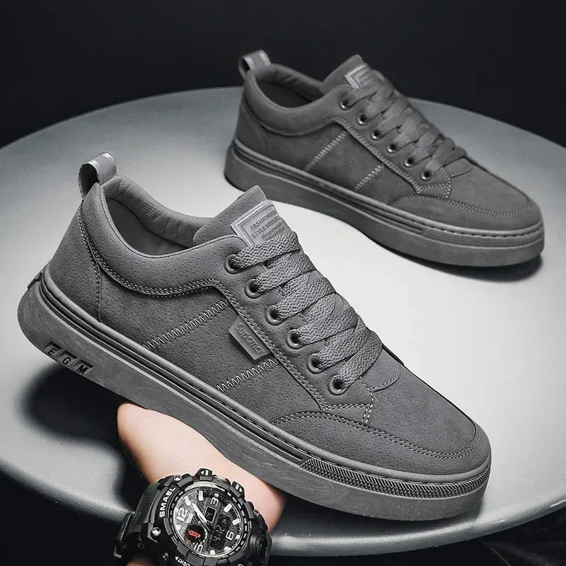 Khaki Men's Sneakers Platform Casual Shoes for Man  Working Shoes  Original Man Sneakers Deals Spring Anti-slip Men Flat Shoes