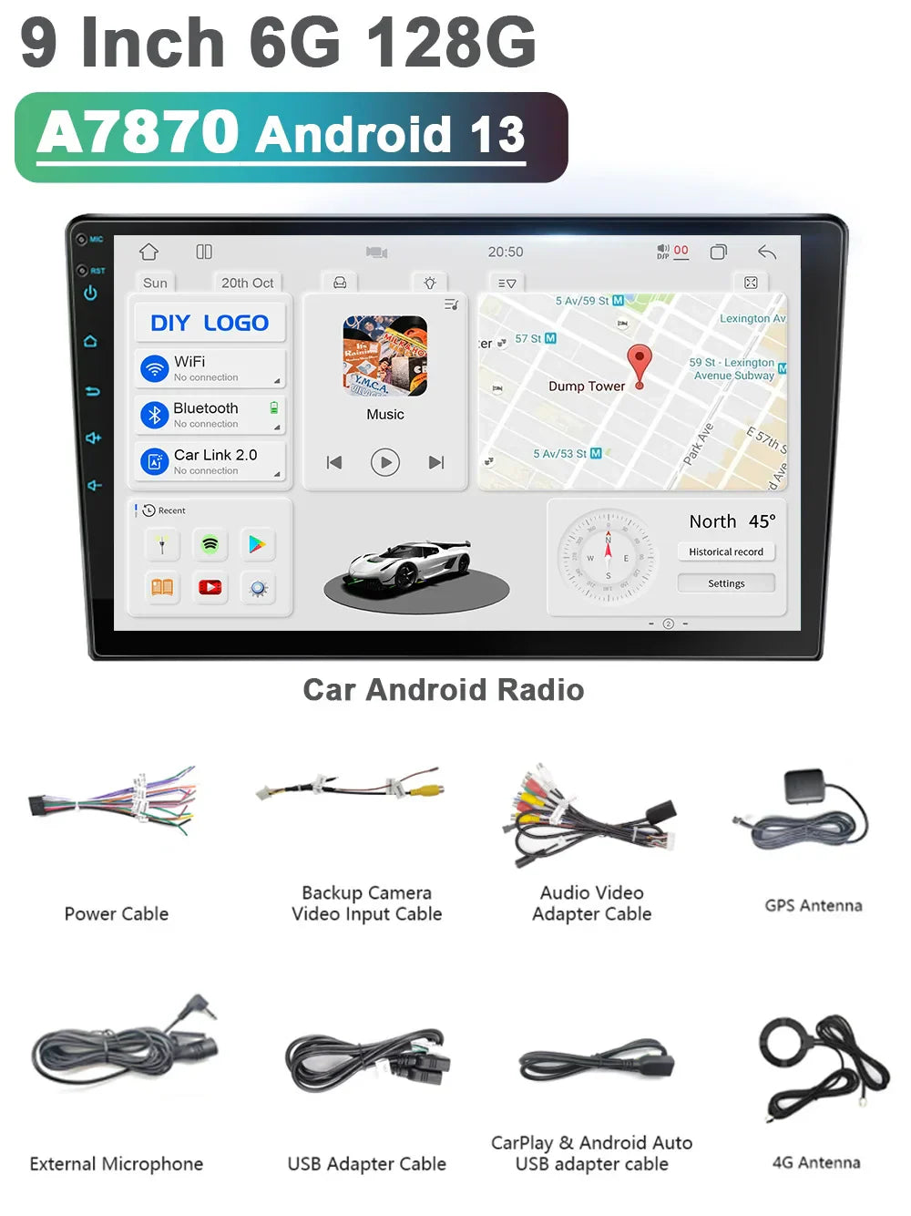 A7870 Android 13 Car Radio Automotive Multimedia Player