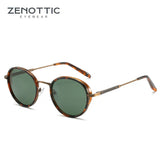 ZENOTTIC 2023 2024 Steampunk Sunglasses Rrtro Round Polarized