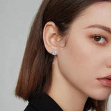 NeeTim 2ct Moissanite Earrings For Women Men Lab