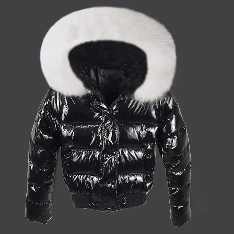 Fake Fur Parkas Waterproof Women Down Jacket 2023