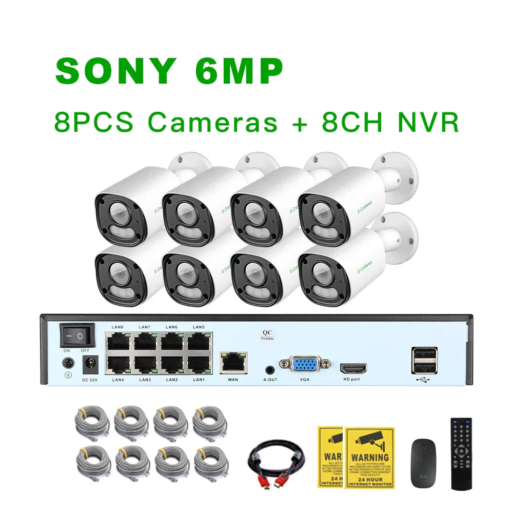 XMeye SONY 6MP POE IP Camera System KIT