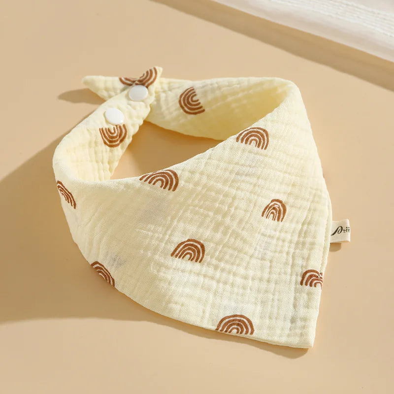 Baby Bibs Muslin Cotton Stuff Newborn Snap Button