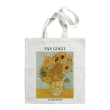 Van Gogh Painting Women Canvas Shoulder Bag High Capacity Tote Bag Aesthetics Shopping Bags Cotton Handbags Books Bag For Girls