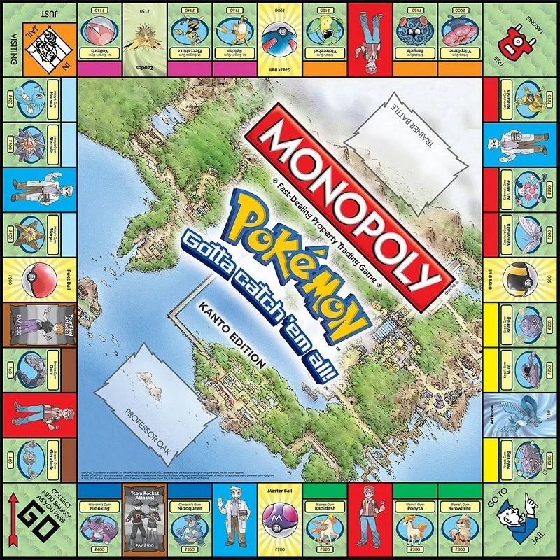 Newest English Version Pokemon Pikachu Monopoly Real Estate
