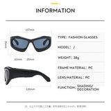 Fashion Y2K Cyberpunk Sunglasses Women Men UV400 Red
