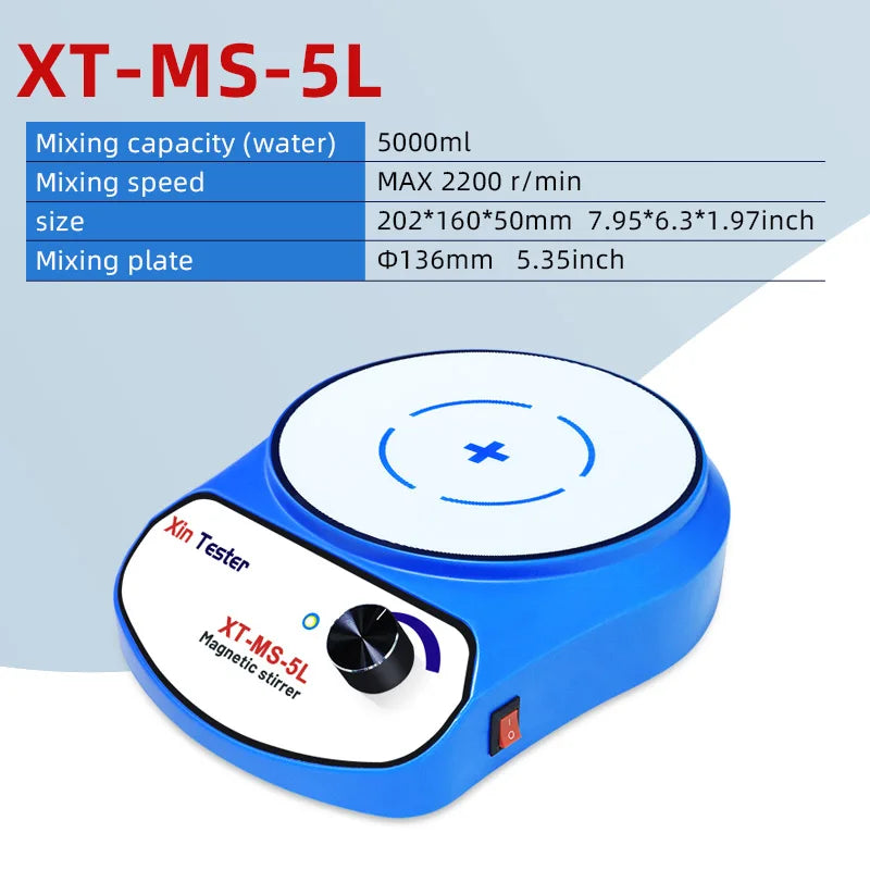 Xin Tester Magnetic Stirrer 3000ml LCD Display,Home/Lab Digital