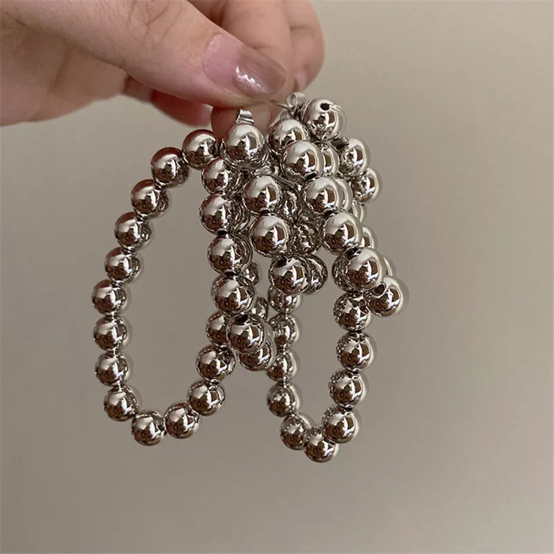 YANGLIUJIA Metal Ball Earrings European And American Style