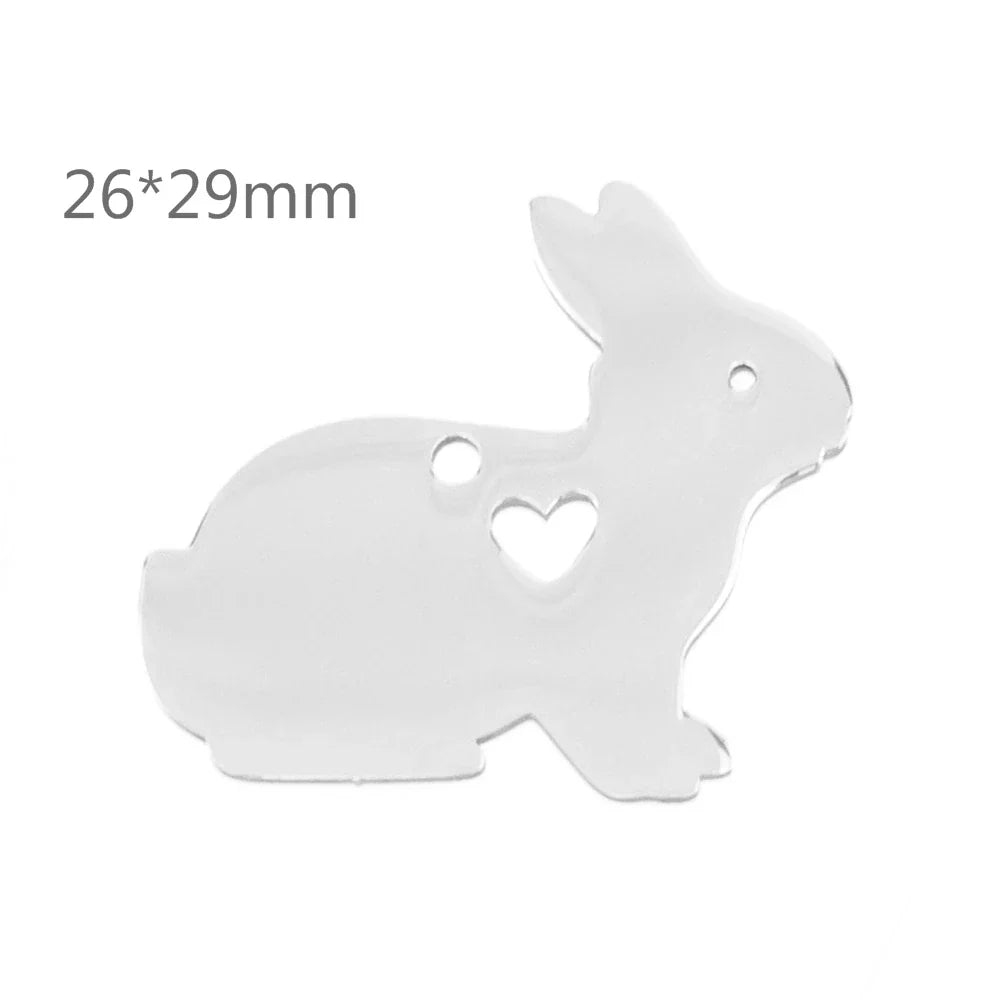 10pcs I Love My Cat Dog Animals Stainless