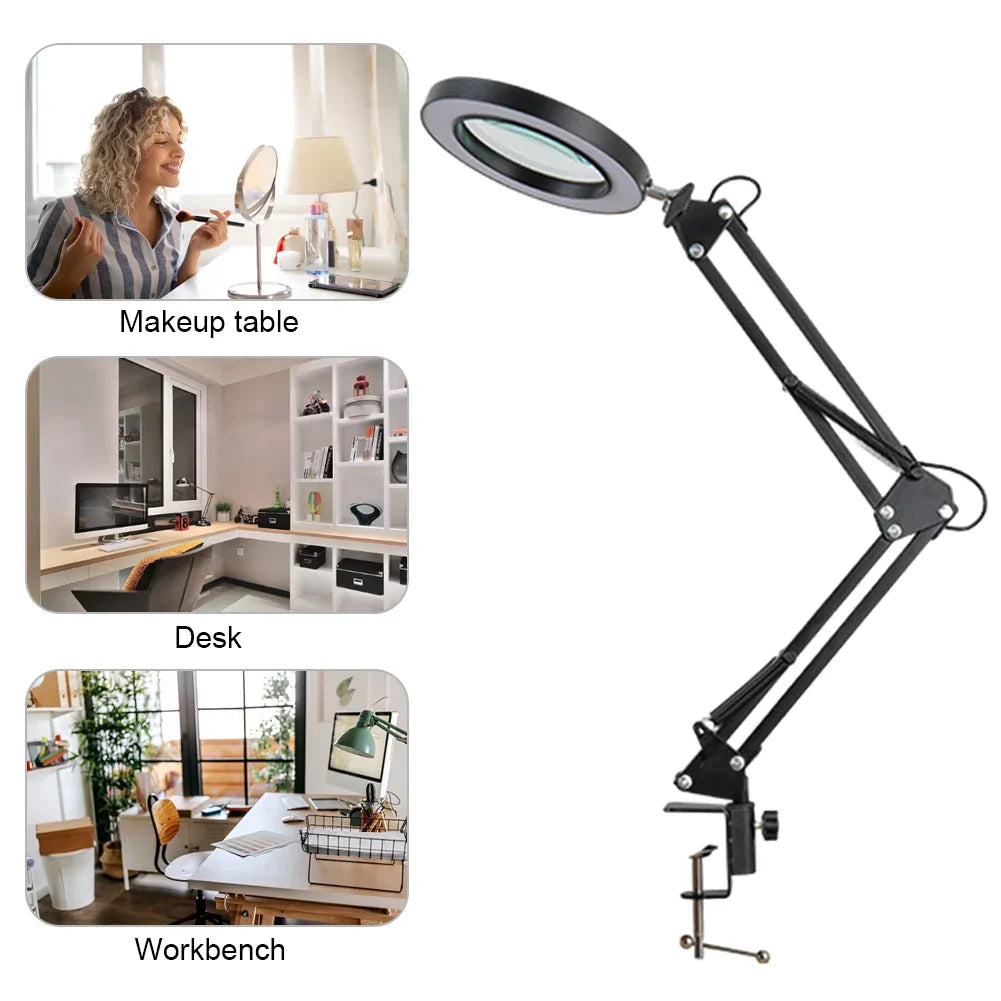 HD30 10X LED Magnifying Magnifier Illuminated Magnifier Lamp