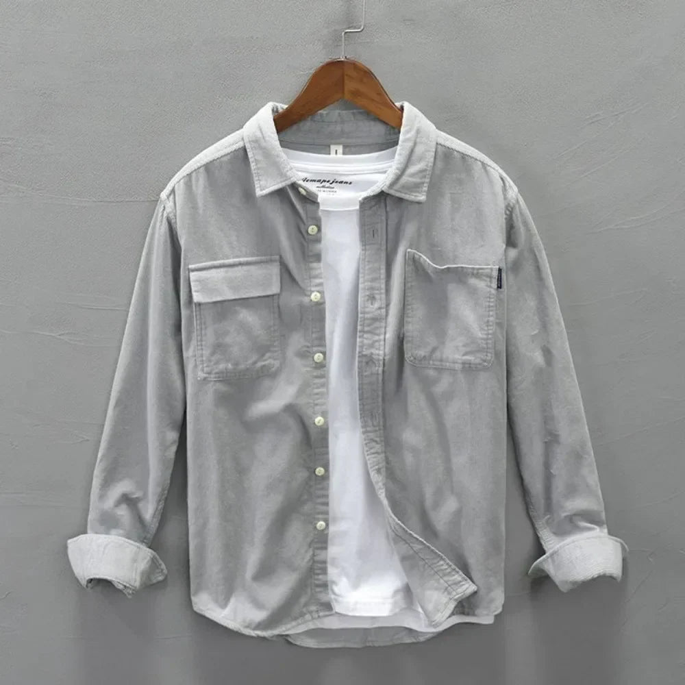 Casual Shirt Jacket Men's Corduroy Spring and Autumn
