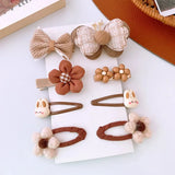 Wool Baby Girl Hairpins Princess Bows Kids Hair