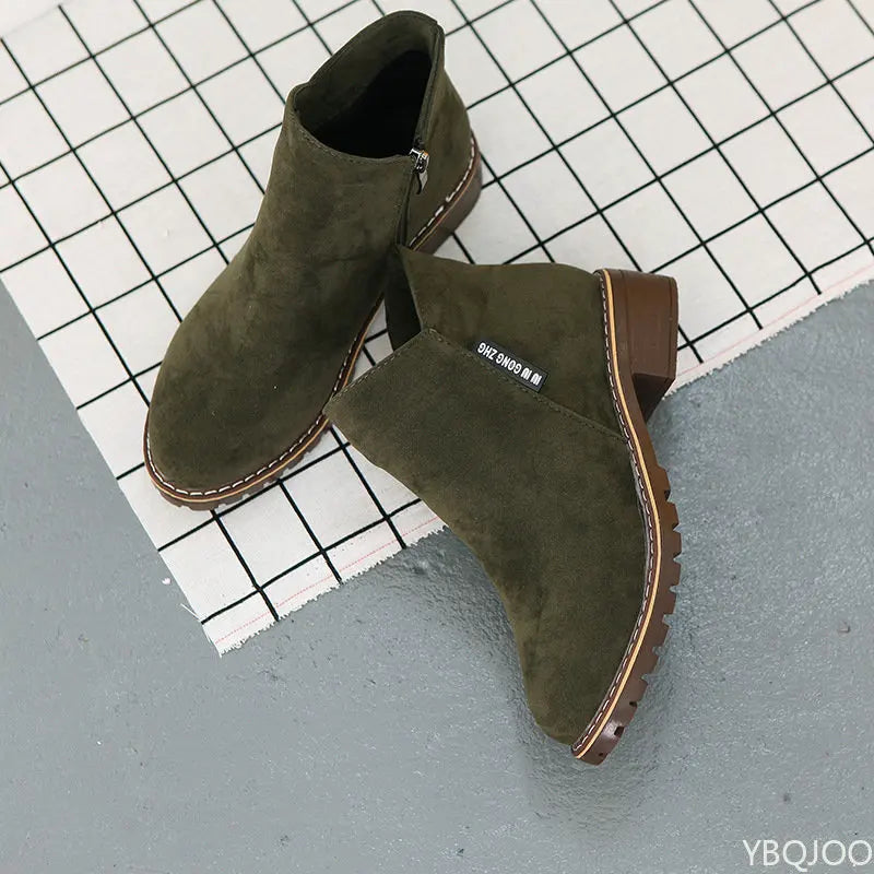 Shoes Women 2022 Fashion Thick Sole Ankle Boots