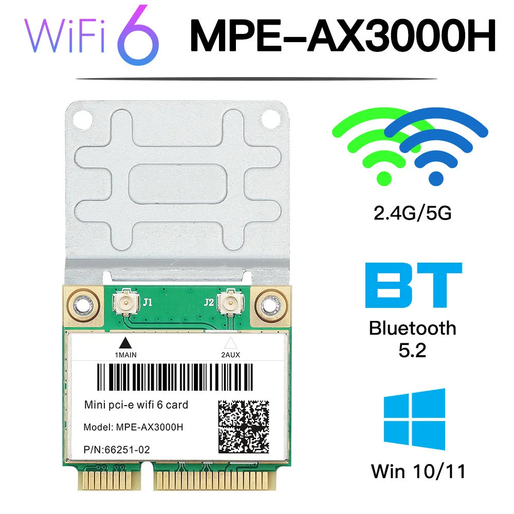 WiFi 6E AX210HMW Mini PCI-E Wifi Card Bluetooth