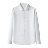 New Solid Color Men's Long-sleeved Shirt Business Casual