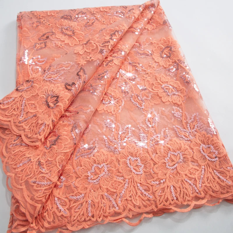 French Tulle Lace Fabric 2024 High Qulity African
