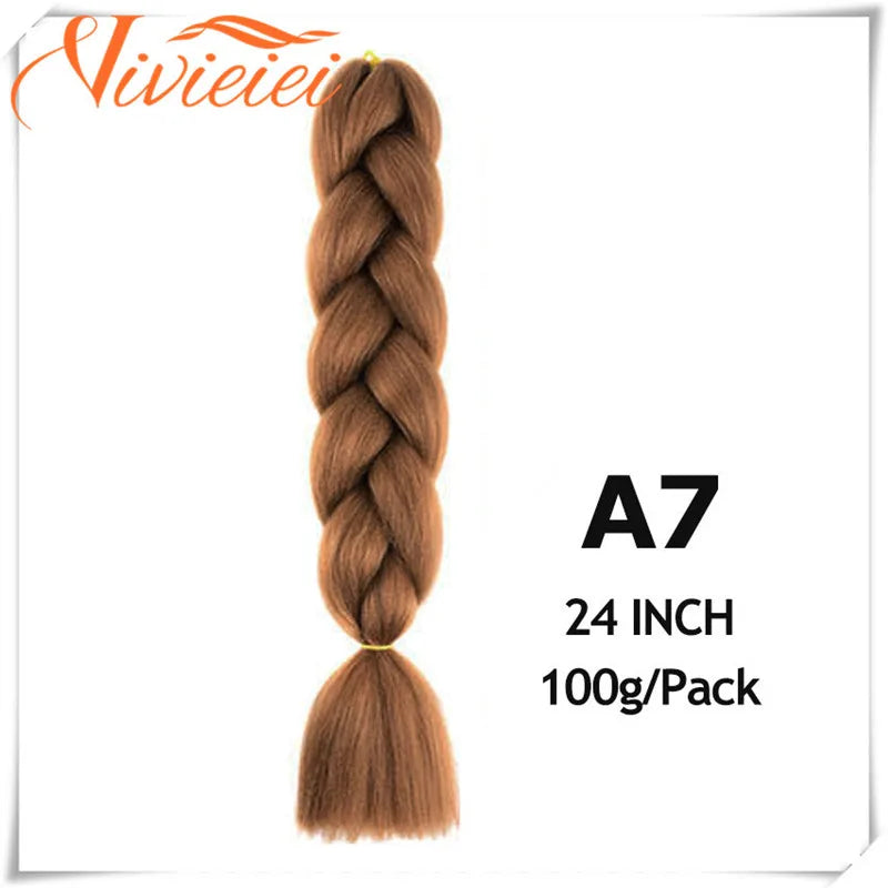 6 Pcs 24" Jumbo Synthetic Braids Hair Extensions