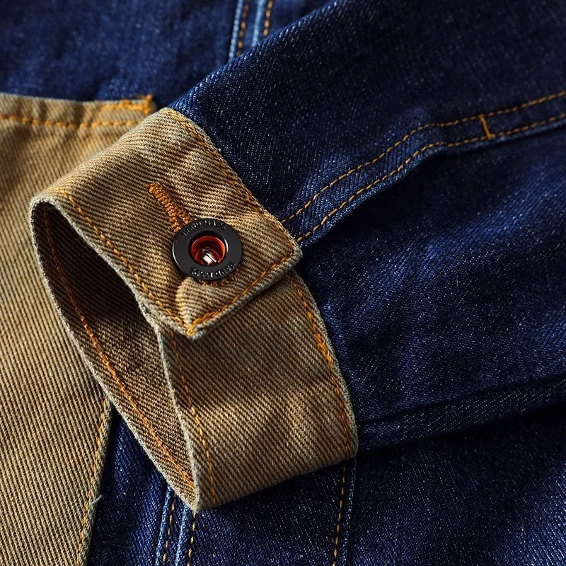 2023 Autumn Motor Denim Jacket Foe Men High