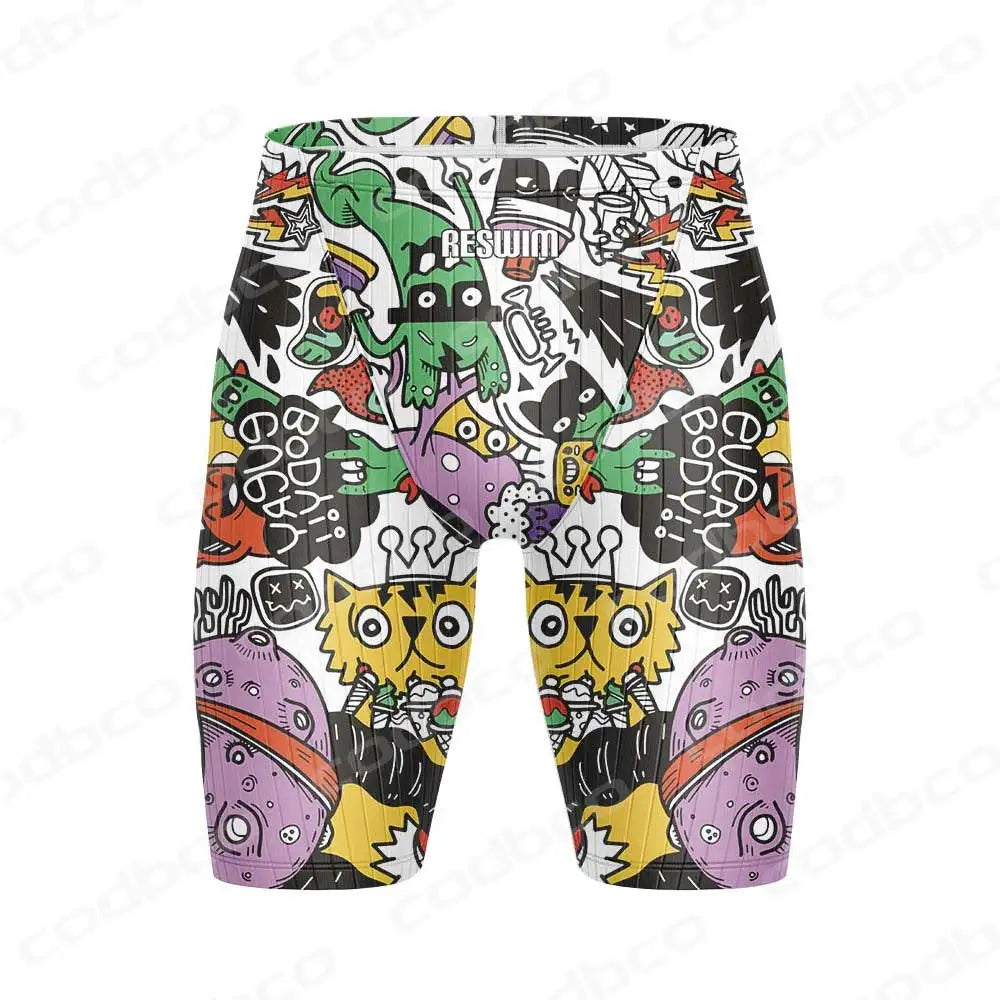 Summer Mens Swimming Tight Shorts Surf Jammers Swimwear