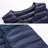 New Winter Men Down Cotton Vest Pocket Coat