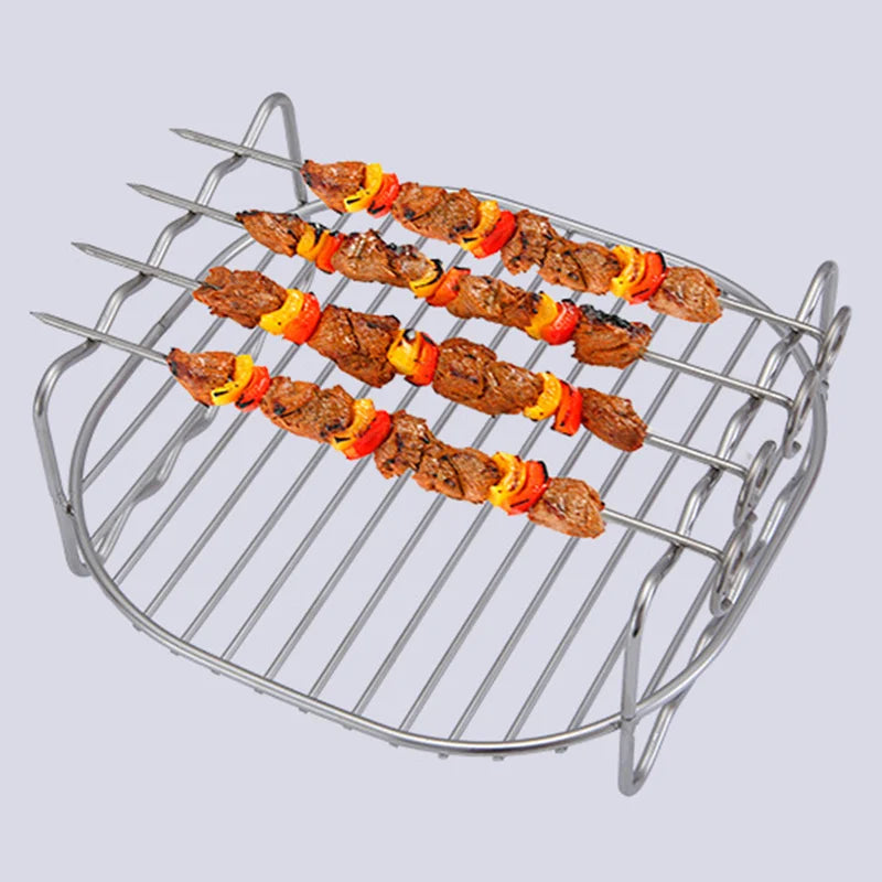 Air Fryer Steaming Rack Stainless Steel Skewers Rack